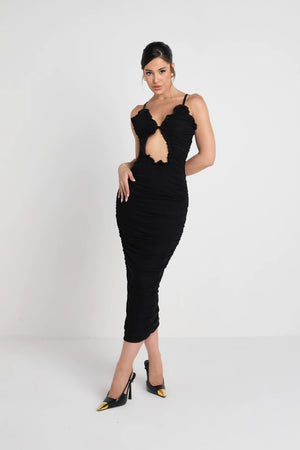 Marcia Midi Dress - Black