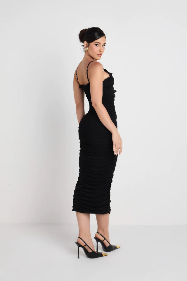 Marcia Midi Dress - Black