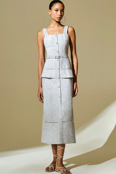 Vestido de alfaiataria com cinto