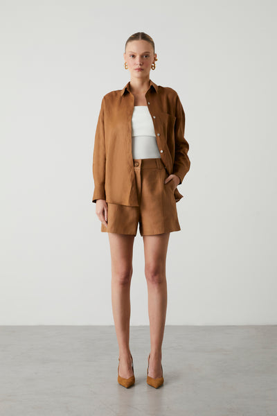 Chloe shorts de linho