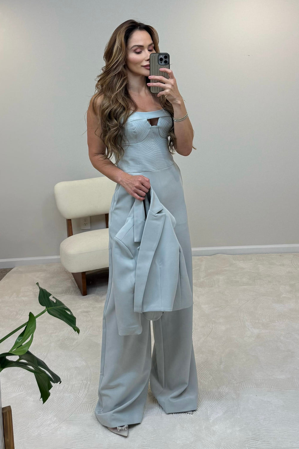 Jumpsuit and Blazer Set