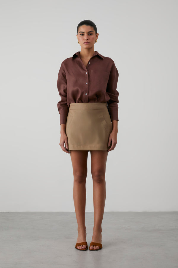 Chloe linen skirt