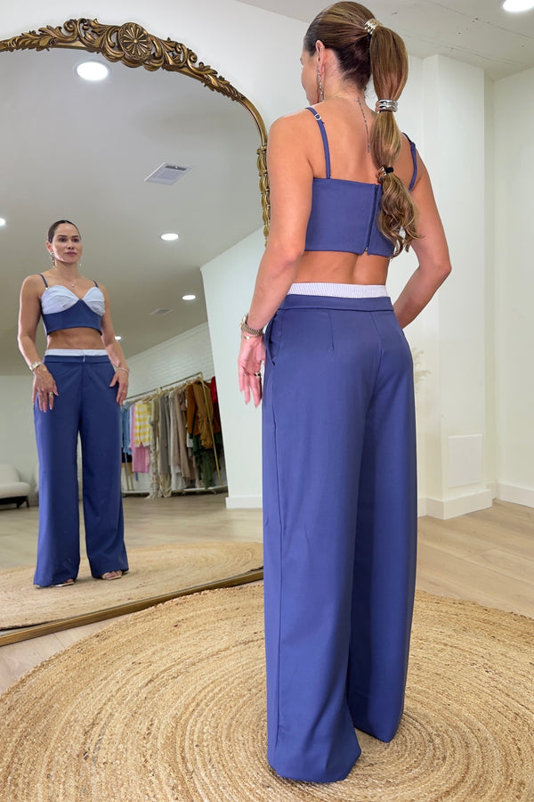 Crop Top and Pants Set