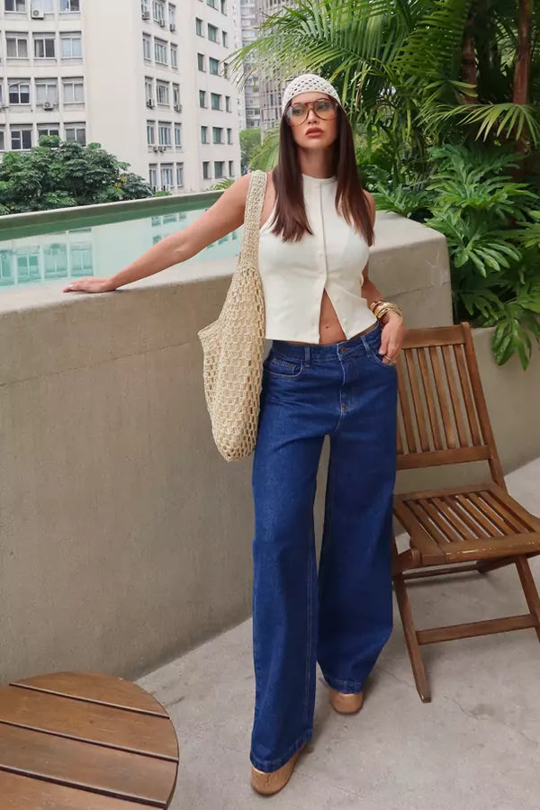 Calça Jeans Wide leg