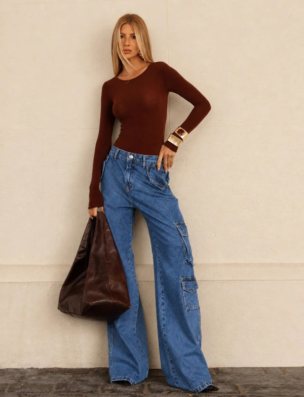 Aline Cargo Jeans Pants