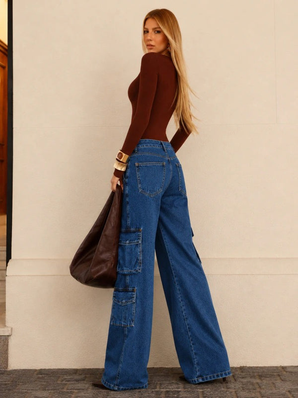 Aline Cargo Jeans Pants