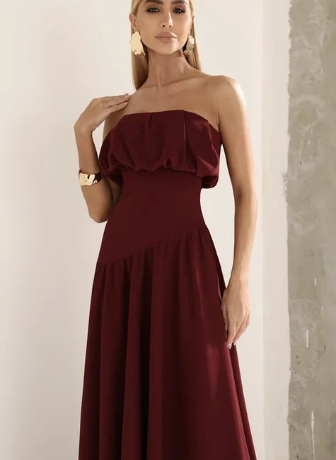Vestido Midi Saia Assimétrica