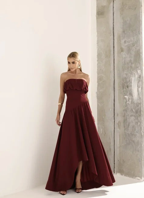 Vestido Midi Saia Assimétrica
