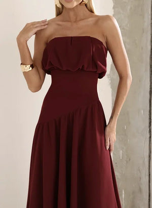 Vestido Midi Saia Assimétrica