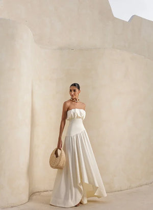Vestido Midi Saia Assimétrica